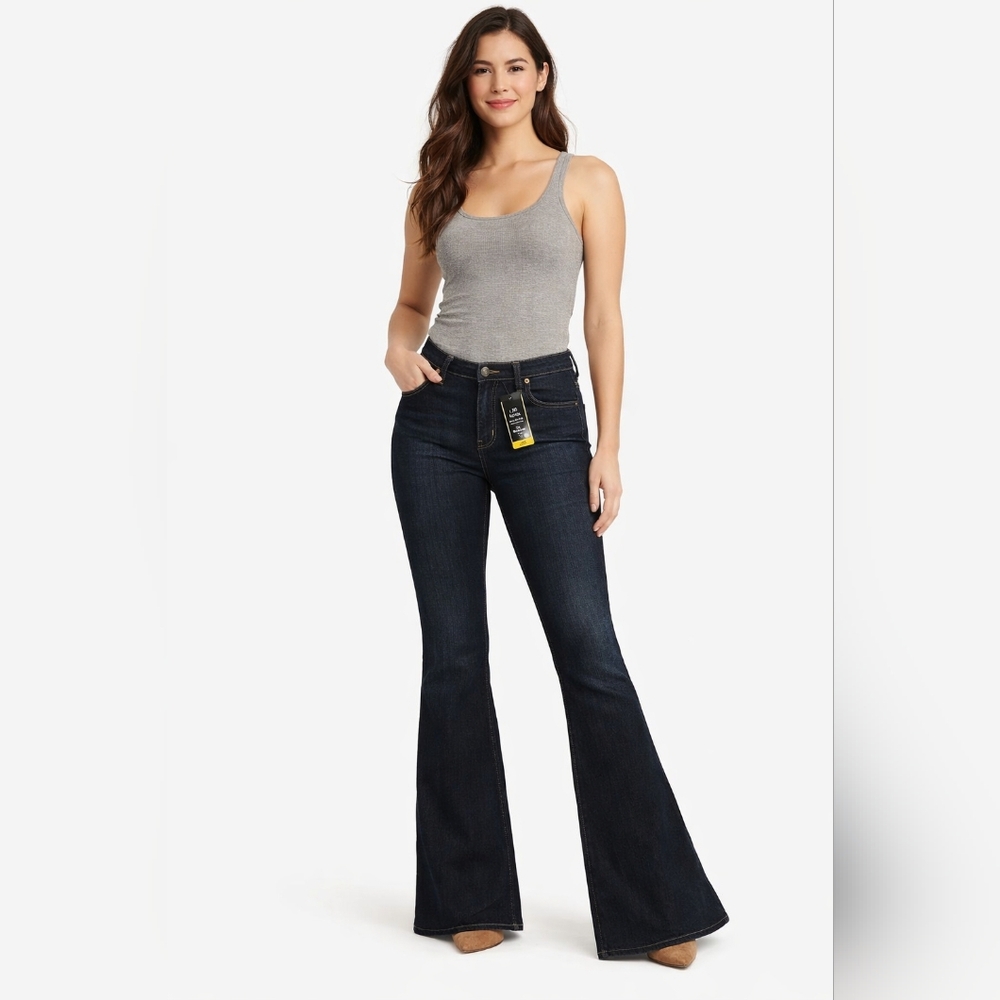 Lee Legendary Flare Jeans Women’s Size 8 Medium Dark Wash‎ NWT